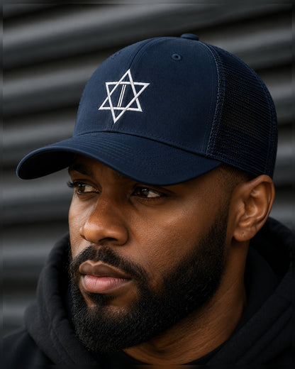 Back view of premium cap showing Star of David Cap design by MindRushClips.
