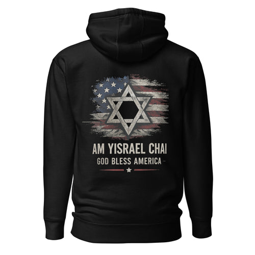 Am Yisrael Chai x God Bless America Hoodie
